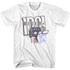 Billy Idol Autograph Fist Men's T Shirt Signature Microphone Punk Rock Concert