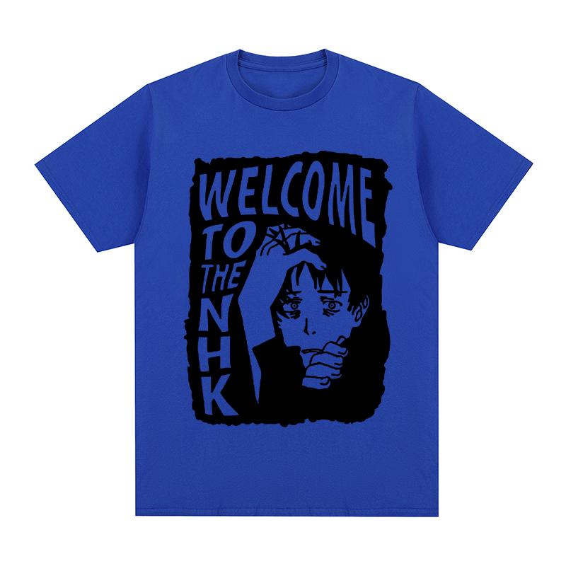 Welcome To the NHK Vintage T-shirt Retro Style Black Female Lovers Cotton Men T Shirt New TEE TSHIRT Womens Tops