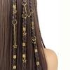32Pcs Dreadlock Hair Accessories, Hip-hop Style Hair Charms, Star Chain Pendants Hair Beads Rings for Styling Daily Festivals Parties