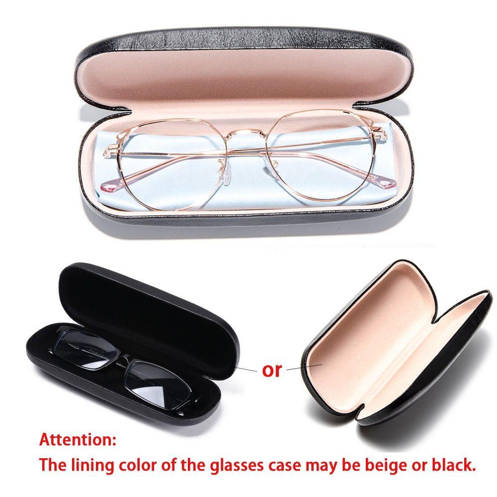Eyeglass Pouch Hard Frame Eyewear Protector Reading Glasses Box Spectacle Case Leather Glasses Case