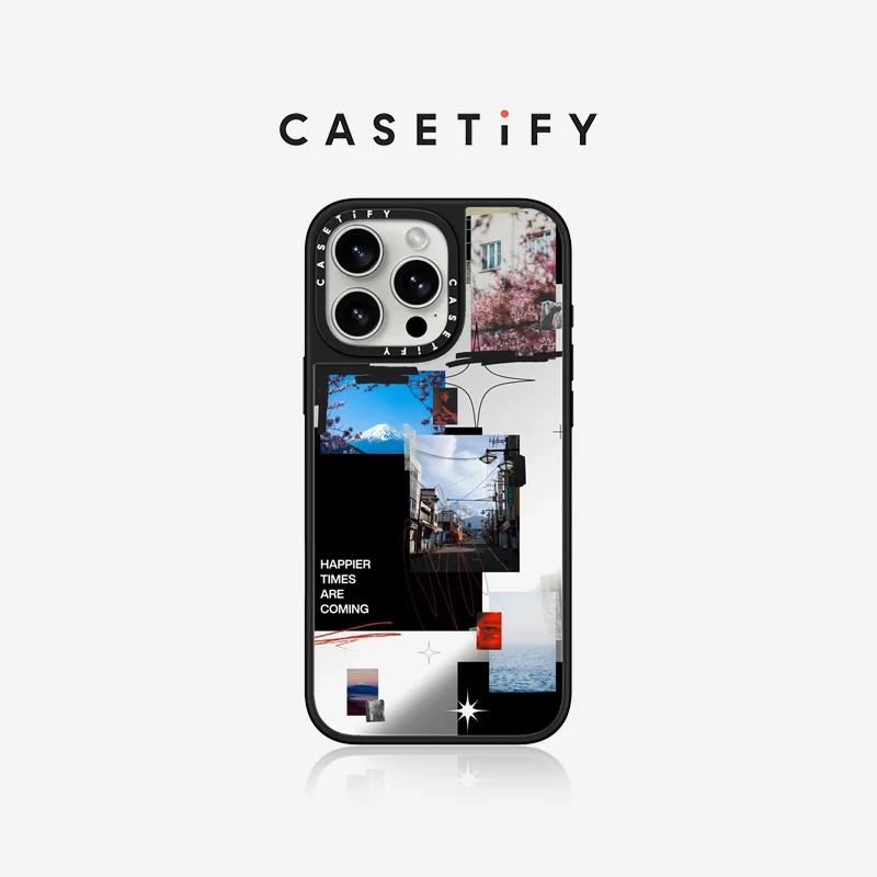 

CASETIFY Happier Days Are Coming Mirror Black Frame MagSafe Phone Case iPhone 16 Pro