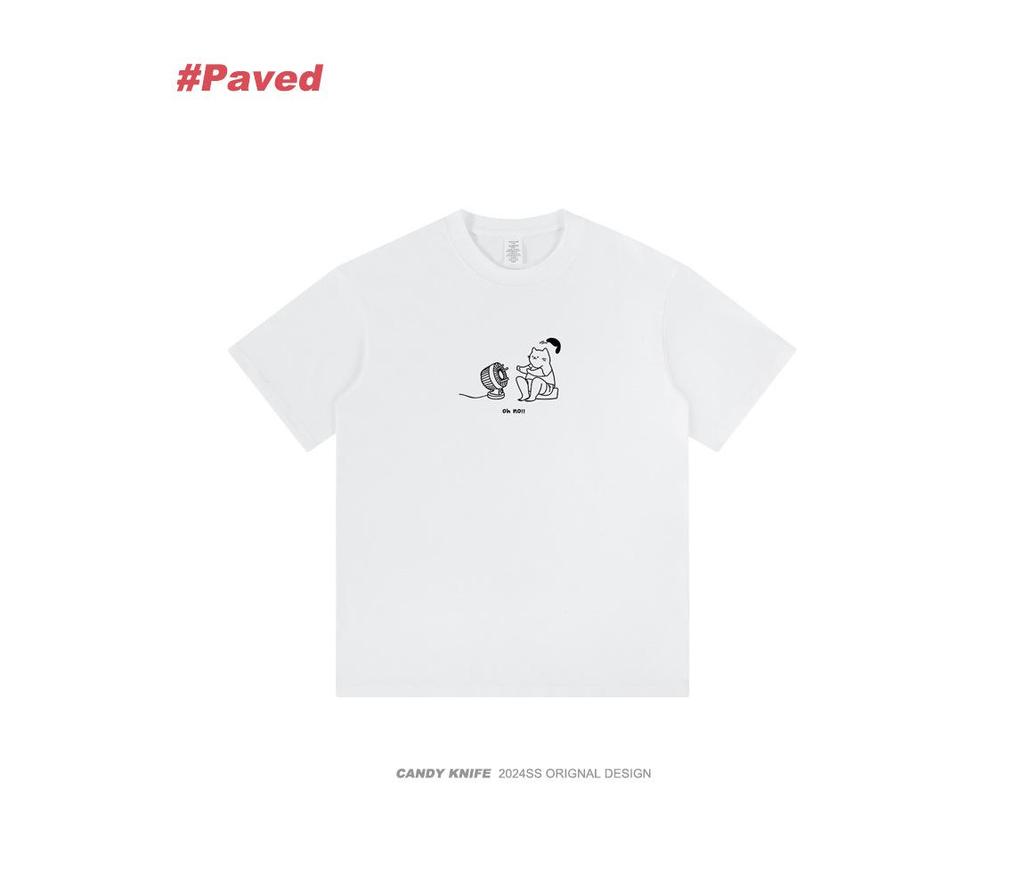 Unisexové japonské retro Harajuku tričko s krátkým rukávem streetwear