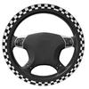 Da66jj Car Steering Wheel Cover Black White Lace Checkered Flag Car Steering Wheel Cover