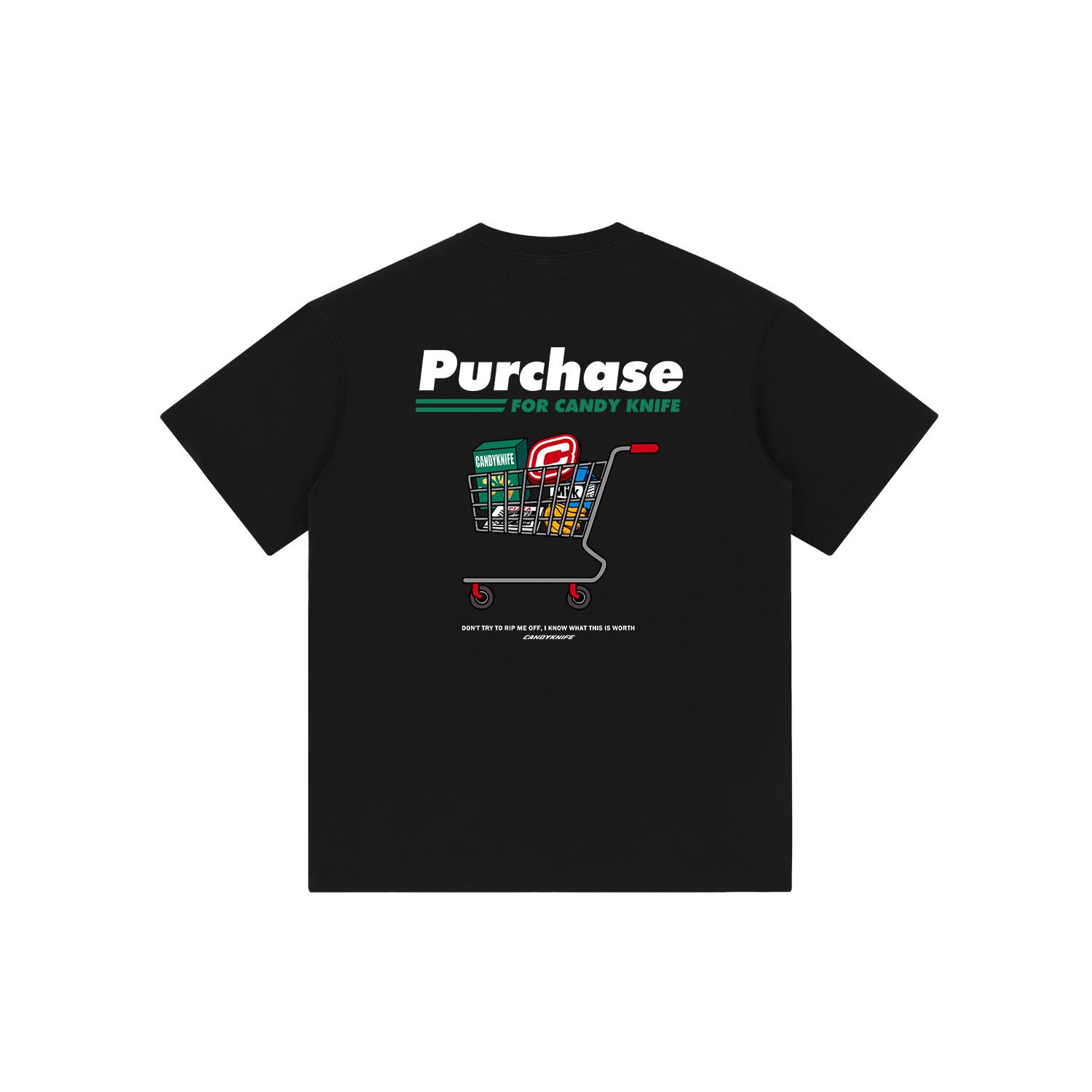 

2024 Summer Men s & Women s Cotton Retro Cart Print Short Sleeve Tee 2XL