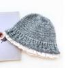 Lace Hat for Women Autumn and Winter Knitted Fisherman Hat  Korean Face Showing Small Woolen Hat Warm and Lazy Wind Basin Hat  Trendy