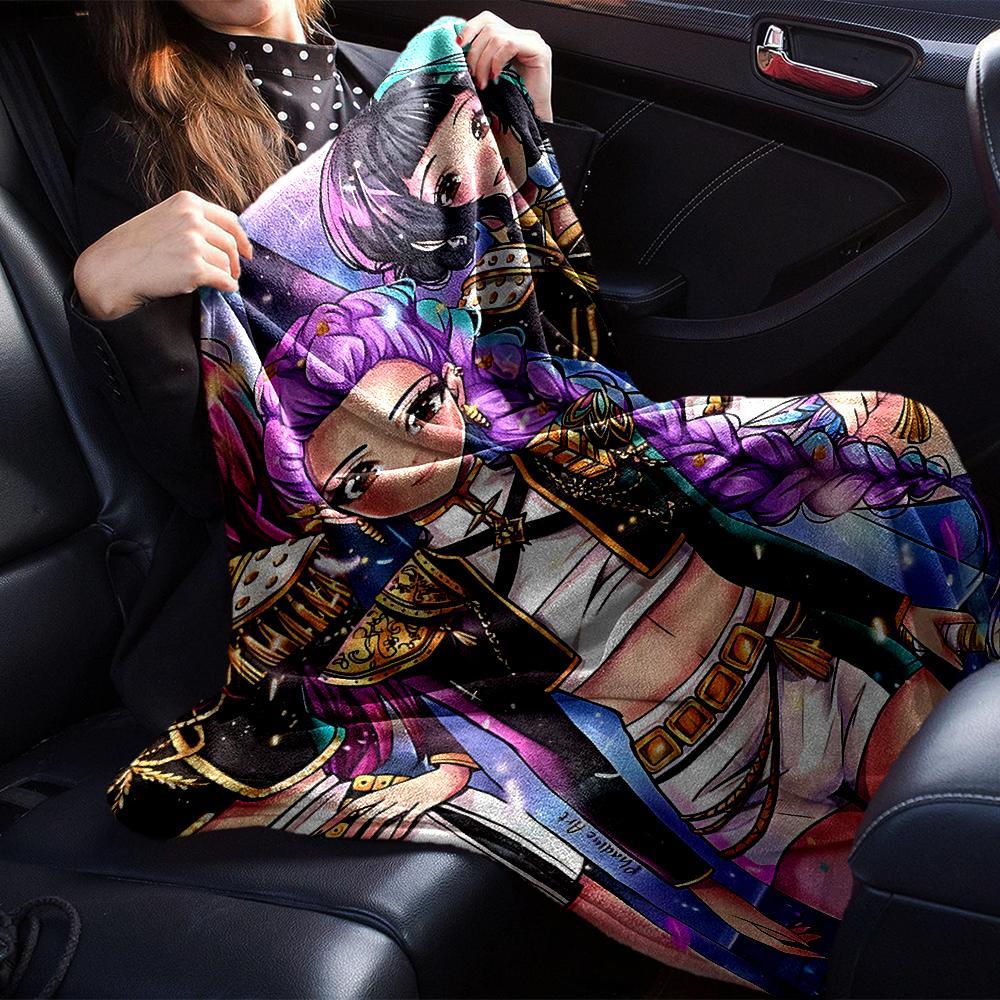 Fantasy Warrior Sisters Blanket Soft Throw Blanket For Home Bedroom Bed Sofa Travel Office Solid Christmas Blanket