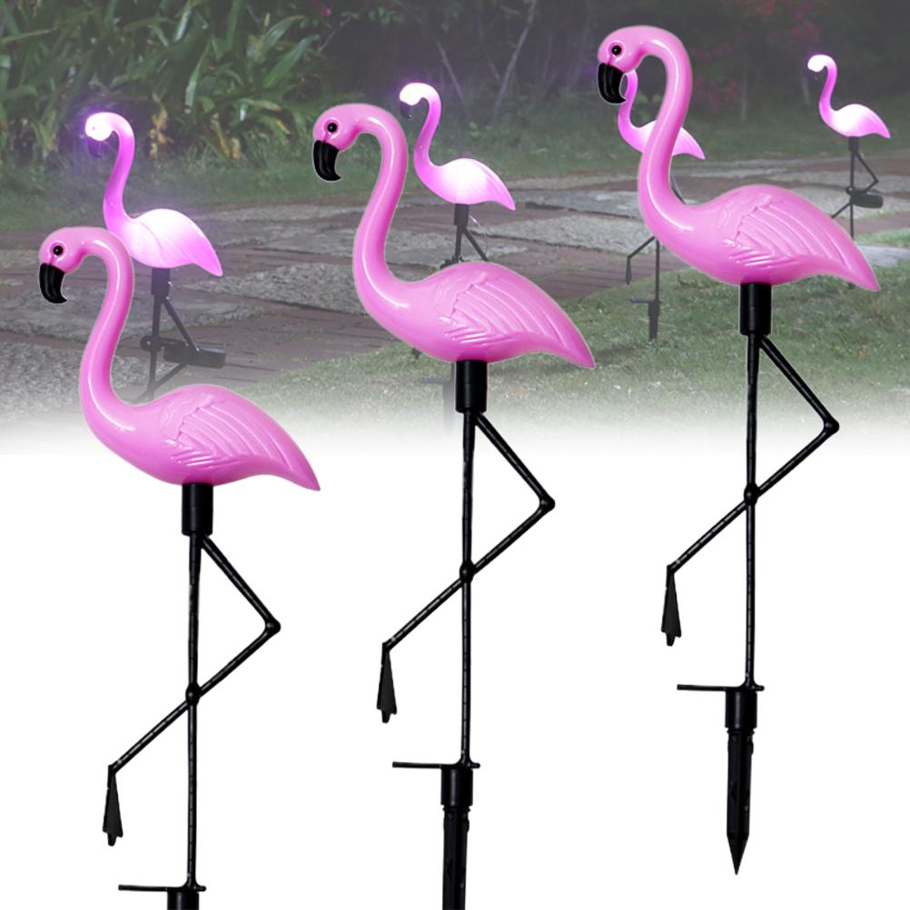 Outdoor Solar Lights Flamingo Garden Led Stake Lamps Energy Saving Landscape Lights for Garden Wedding Yard
