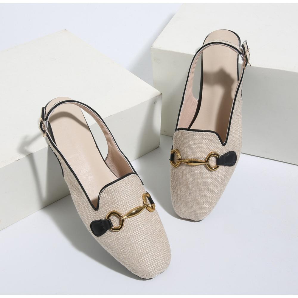 2026 Women Platform Sandals Anti-slip Closed Toe Metal Shoes Women Flat Outdoor Round Toe Wedge Sandals Women Sandalias De Mujer