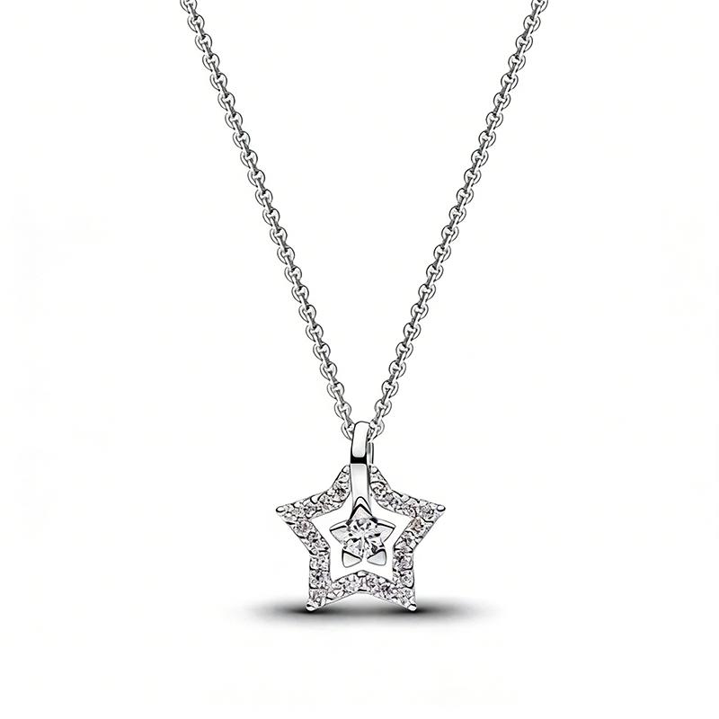 new 925 silver rainbow tennis necklace for women DIY fashion boutique wedding party jewelry gifts