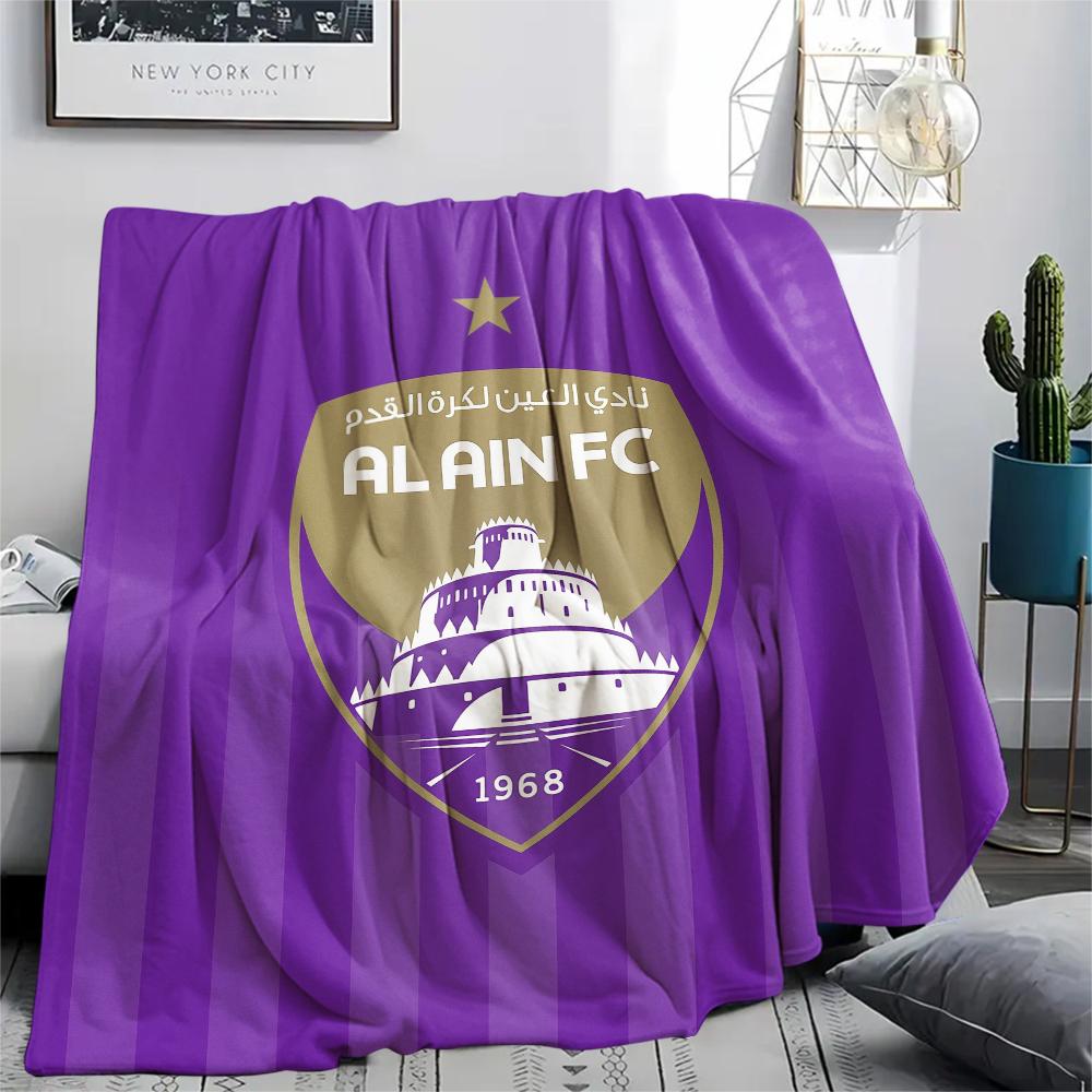 Al Ain FC Pattern Flannel Blanket, High Quality Comfortable for All Seasons, Home Decor, Warmth and Comfort, Perfect for Gifts.