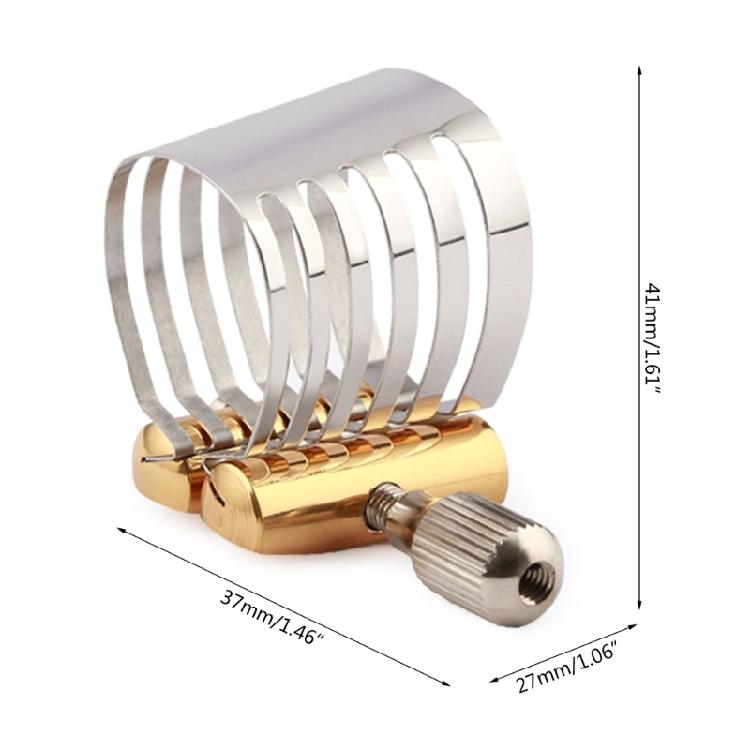 Single Screw Adjust Stainless Alto Saxophone Mouthpiece Ligature Fastener Clip