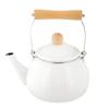 Gas Fire Bran Kettle, Enamel, 1.8L, IH, Compatible, White, NQ-0255,