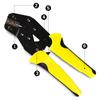 Ratchet Terminal Crimper Set with Multi-die, Power Cord, and Canvas Sleeve for Wire End Terminals and Plugs