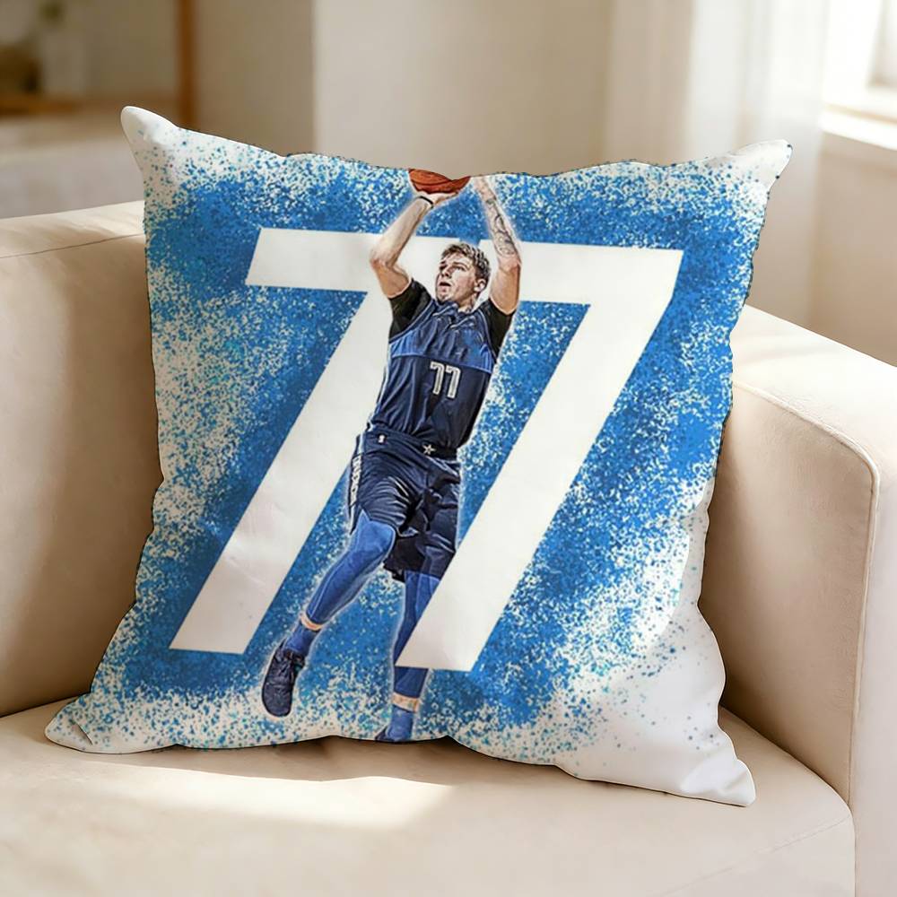Basketball star LLuka Doncic  Square DoubleSided printed Pillow Case Bedroom Bedside Pillow Sofa Cushion Cover