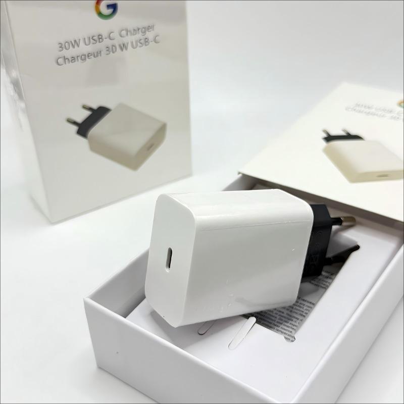 Google Adaptador de Alimentação USB-C de 30W (Plugue da UE) - Carregamento Rápido para Dispositivos Pixel