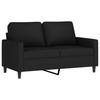 2 Piece Sofa Set with Cushions Black Velvet