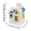 Mini Resin Christmas Building Birthday Gift Multipurpose with Light for Table Living Room Holiday