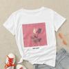 Fashion T Shirt Women Graphic T Shirt Flower Printed Casual Cute 90S Style Vintage Lady Tees Print Summer Tops Female Clothing