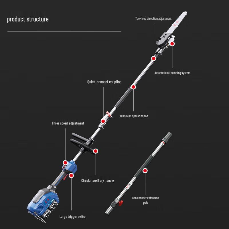 Dongcheng 20V Cordless Lithium-ion High Branch Electric Chainsaw CN Plug (adapter Included)