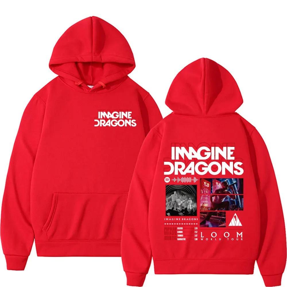 Band Imagine Dragons Loom World Tour Hoodies Men Women Fashion Hip Hop Vintage Classic Hoodie Oversized Y2k Pullover Tracksuit Female Male Clothing