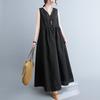 Women's Full-length Sleeveless V-neck Sundress