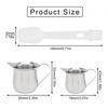 2pcs Stainless Steel 2 Ounce & 3 Ounce Bell Shaped Creamer for Coffee Shop / Restaurant / Bakery with 2 Spoons