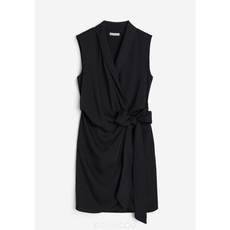 

Export Single H Home Elegance Beautiful All-Match Work Clothing Strap Lapel Sexy Temperament Work Ol Short Dress Multi-Color Black S