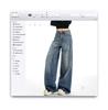 American Retro Wide-Leg Ripped Jeans - Women’s Fashionable Slimming Spring/Autumn Style