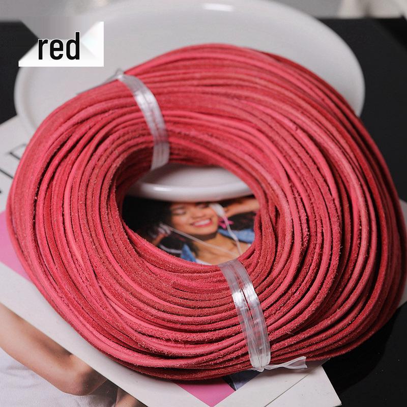 3.0mm Colorful Dyed Yak Leather Cord for DIY Bracelets & Necklaces