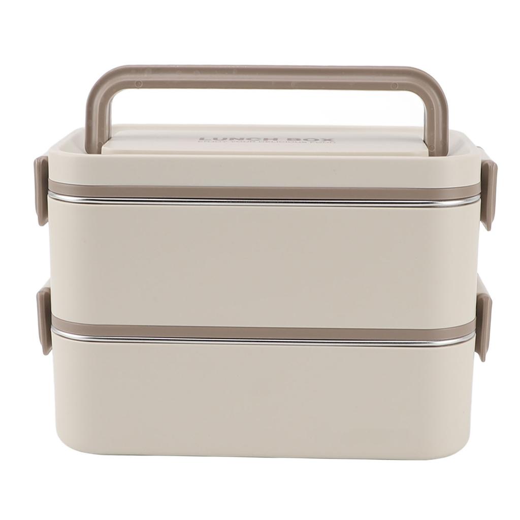 2 Tier Stackable   Box 304 Stainless Steel Insulated Lunch Containers Lkproof Compartment Portable Food Container for School