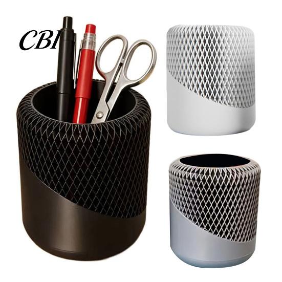 Pencil Cup Pen Holder for Desk, 3D Printed Minimalist Stationary High-end Desk Decor Storage Cup, Desktop Makeup Brush Office Vanity Container