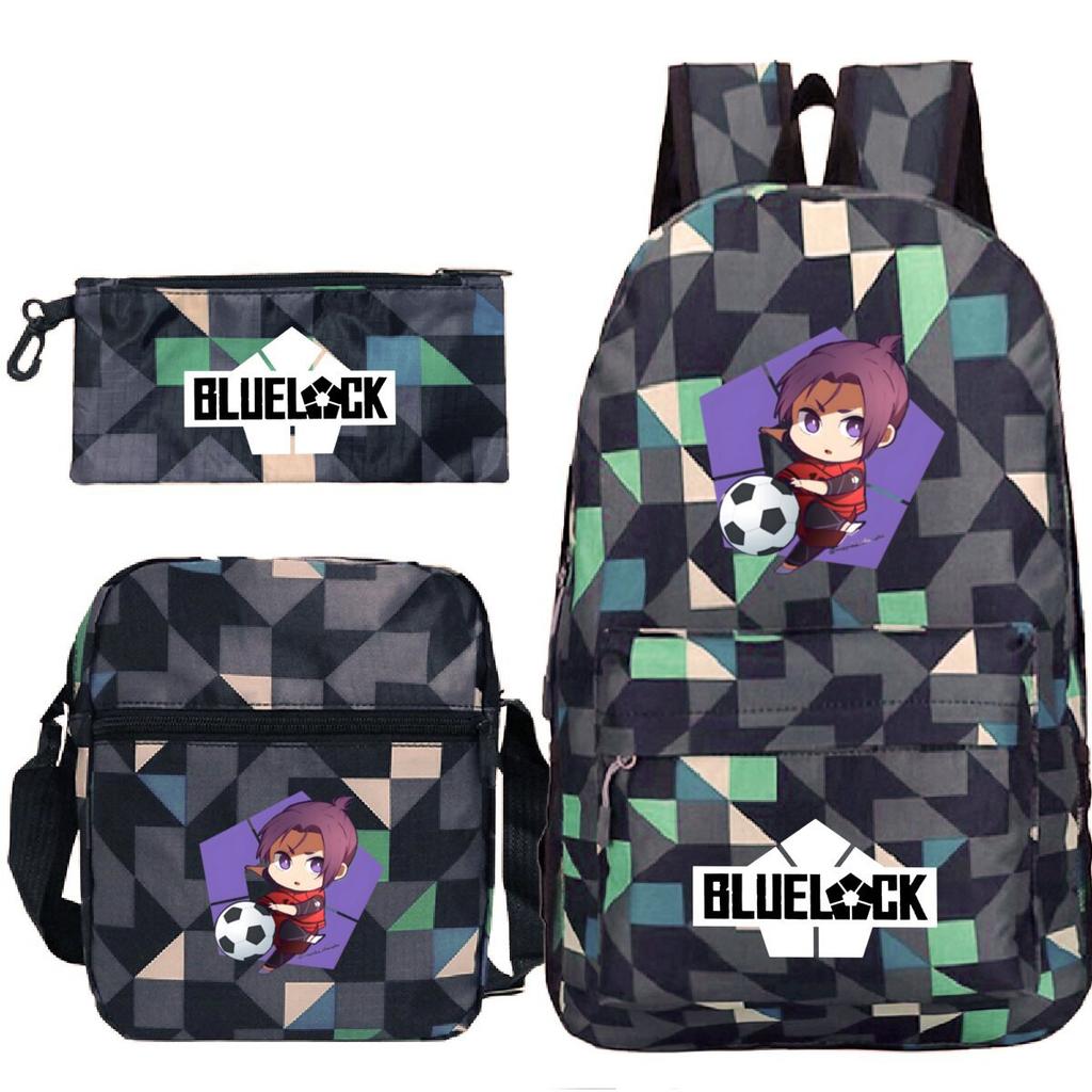 Japanese Cartoon Peripheral Printing Children'S Schoolbag, Primary And Secondary School Student Stationery Set, Shoulder Backpack Three-Piece Set