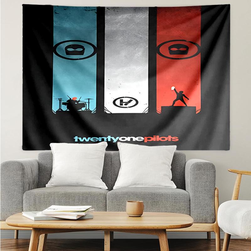 Twenty One Pilots Music Evolution Quick-Dry Tapestry Hanging for Bedroom,Livingroom, Playroom,Decor Art Room Wall Tapestry Holiday and Birthday Gifts