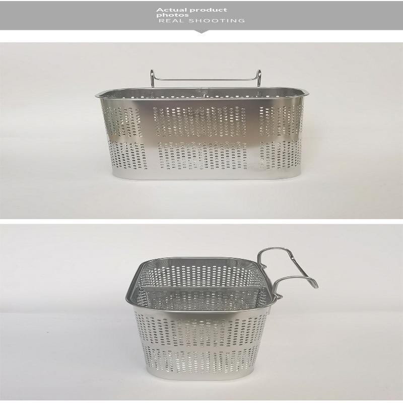 Stainless Steel 2-Compartment Chopstick Holder With Perforated Drain, Thickened Edges For Kitchen Utensil Storage