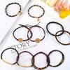 10pcs/set Bohemian Style Women's Bracelet Hair Ties Set, Elastic No-Damage Braided Ponytail Holders with 5 Stylish Dual-Purpose Wristbands