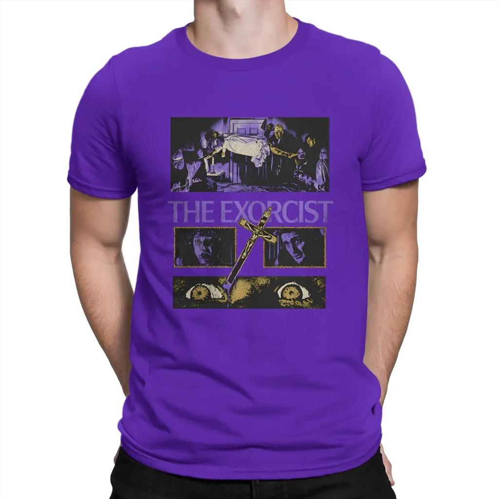 Funny Nobody T-Shirts for Men Crew Neck 100% Cotton T Shirts T-The Exorcist Short Sleeve Tee Shirt Adult Clothes