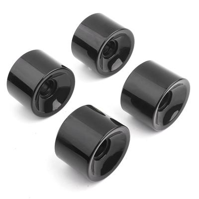 PUENTE Lot de 4 roues de skateboard en PU de qualité supérieure 70 x 51 mm (Noir)