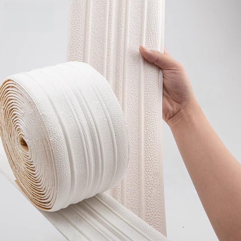 

2.3M/Roll Inner and outer corner stickers decorative line skirting lineself-adhesivewaterproof ceiling background walldecoration білий