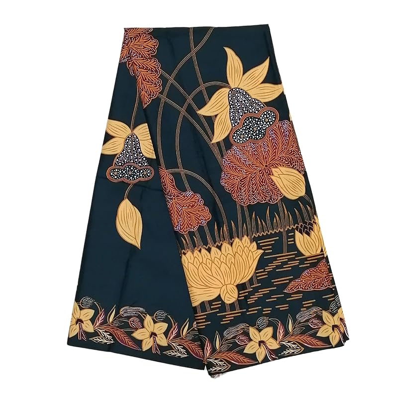 

KINOKINO Thailand batik pattern cotton print material asian ethnic cloth (B)