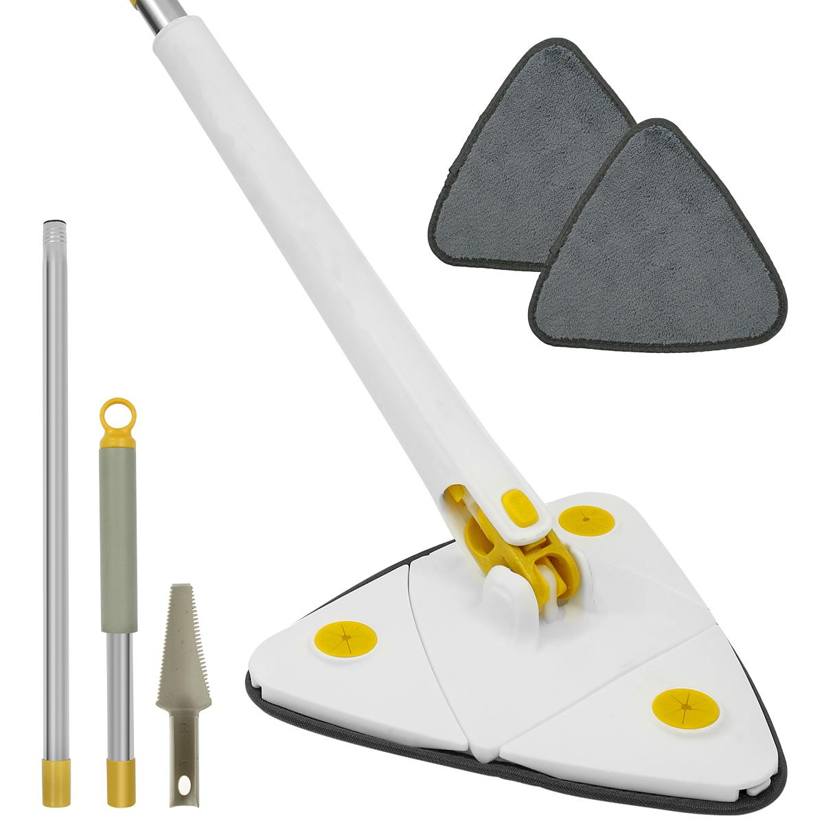 

Треугольная швабра для уборки Швабра из микрофибры Magic Mop Впитывающая швабра для пола Средства для уборки дома Потолок Стены Пылесос Инструменты для уборки белый