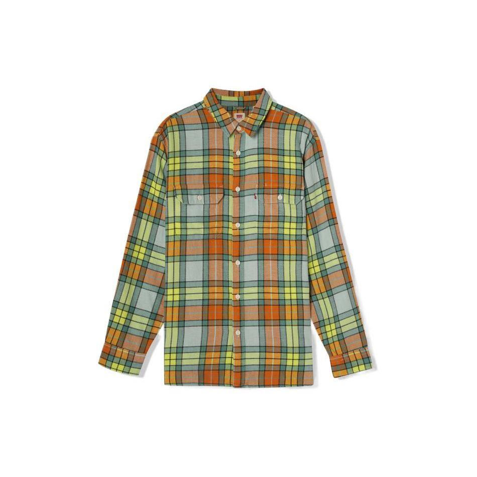 

Levis SS22 Клетчатая рубашка с заостренным воротником, однобортная, с длинным рукавом Мужские рубашки 19573-0162 XL