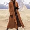 Damen Woll-Trenchcoat in Übergröße, Europäisch & Amerikanisch - Lässige Lange Oberbekleidung