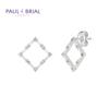 PAULBRIAL PYBE0098 (WG) Square Cubic Earrings Large