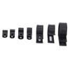 200pcs Plastic Nylon Cable Clamp R Type P Type Wire Clip Fasteners Assorted Box(Black )