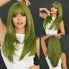 Synthetic Long Straight Layered Hair 24 Inches Halloween Dress Up Wig  for Party