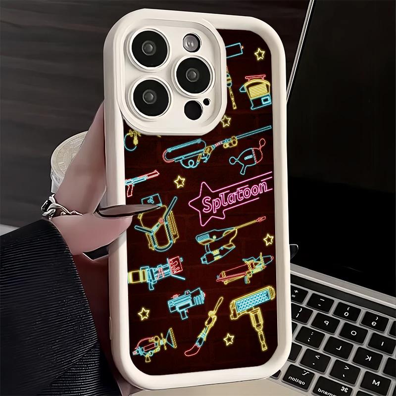 S-Splatoons Game Phone Case for iPhone 16 17 Air 16E 15 Pro Max 14 Plus 13 12 Mini Capa Soft Shell Silicone Funda