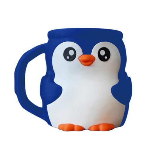 

Ice Cream Cup Holder Penguin Shape Soda Beer Bottle 16 Oz Capacity Dessert Party Accessory Kitchenware A синий