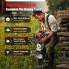 32.6CC 2 Stroke Gasoline Pile Driver Heavy Duty Fence Hammer Petrol Powered Farm Fencing Tool for Gardening Construction Orchard