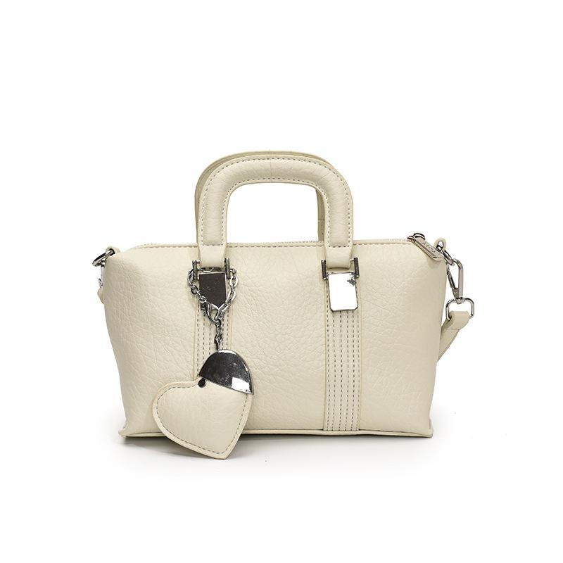 Korean Version of Fashion High-end Temperament Simple Portable Small Square Bag Light Luxury Versatile Commuter Style Solid Color PU Messenger Women's