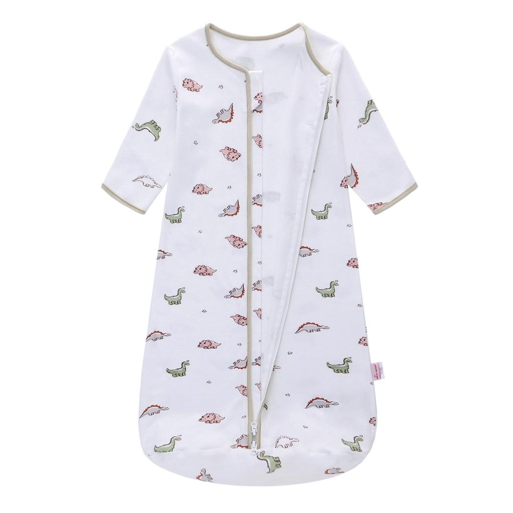 100% Cotton Long Sleeve Baby Sleep Sack – Skin-Friendly & Ultra Soft, 3D Center-Zip Design for 0-3 Years
